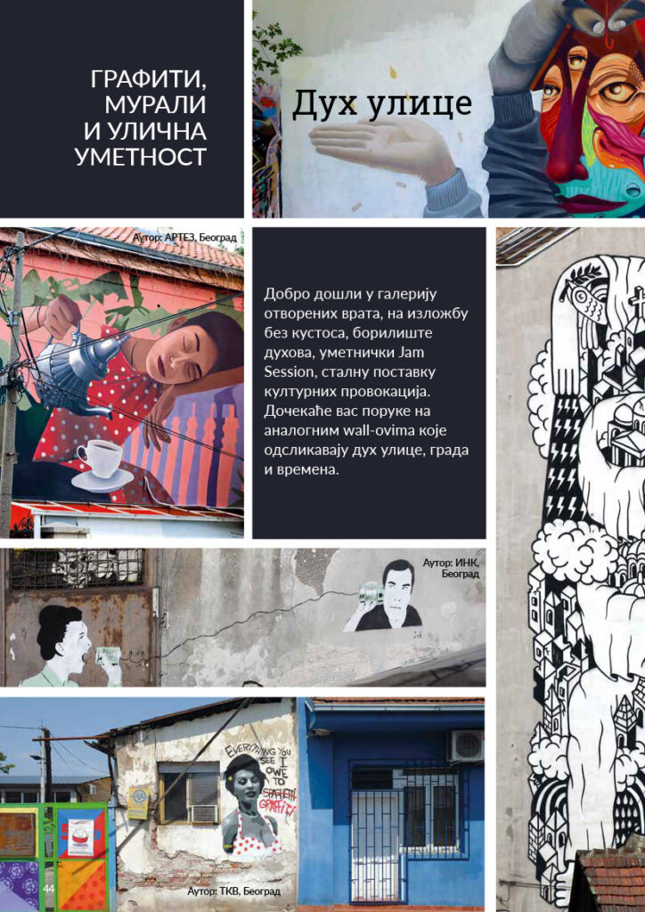 Grafiti i ulična umetnost
Portfolio: Avanture duha
Turistička organizacija Srbije